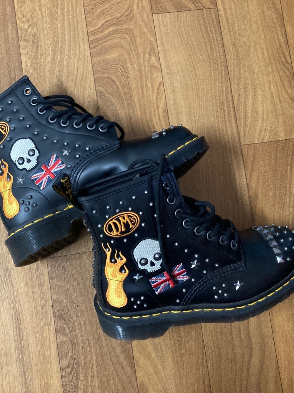 Dr. Martens 1460 Rock & N And Roll Rockabilly Studded Boots Leather US 6 L / 5 M